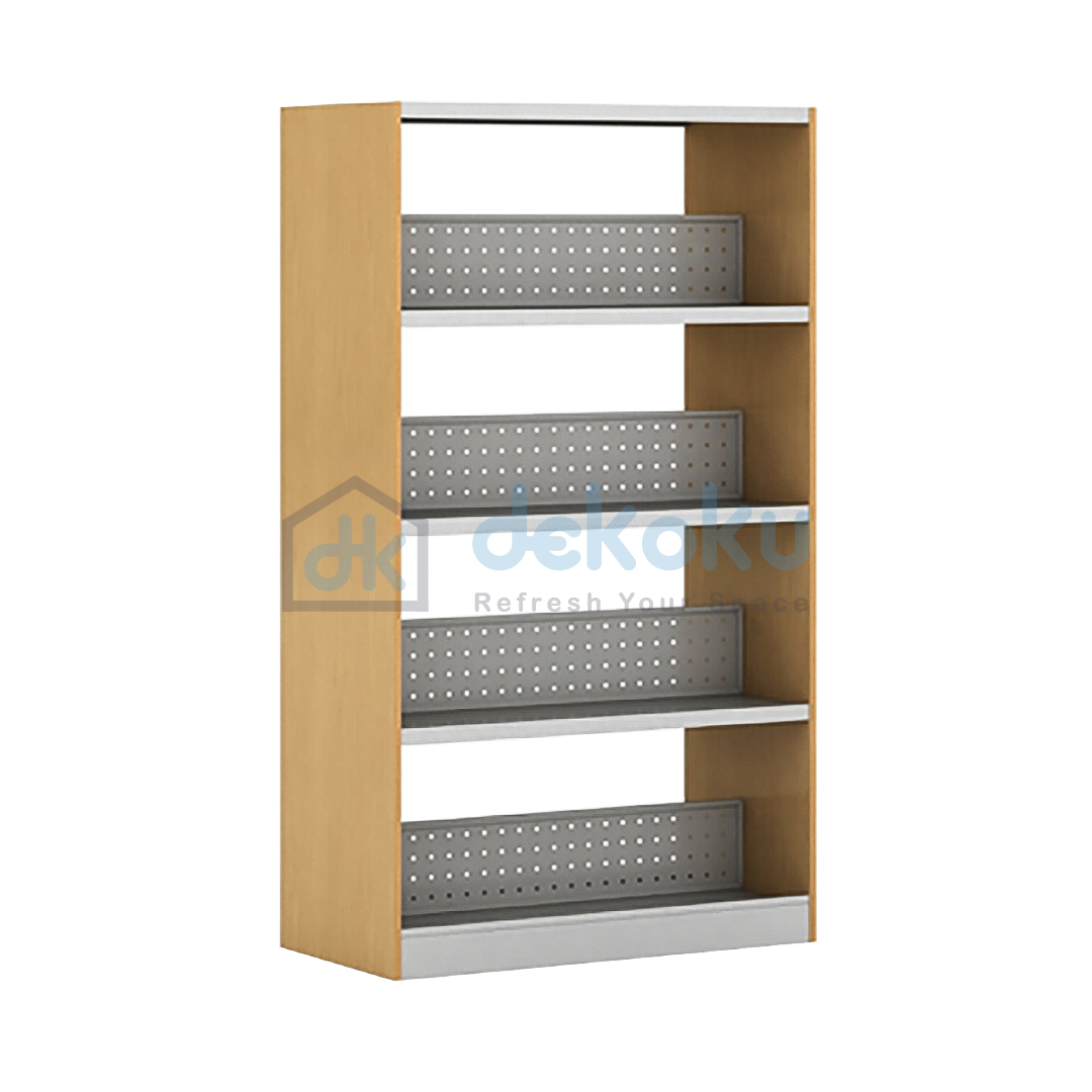 INDOVICKERS RAK BUKU / LEMARI BUKU PERPUSTAKAAN 2 SISI RB02